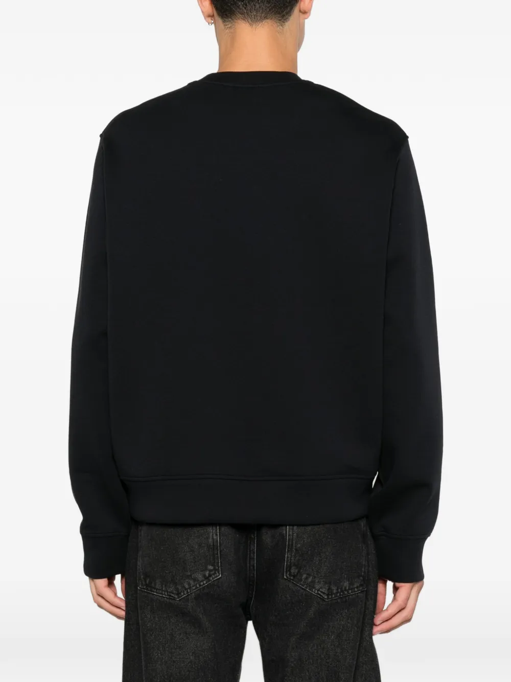 Emporio Armani Katoenen sweater met logoprint Zwart