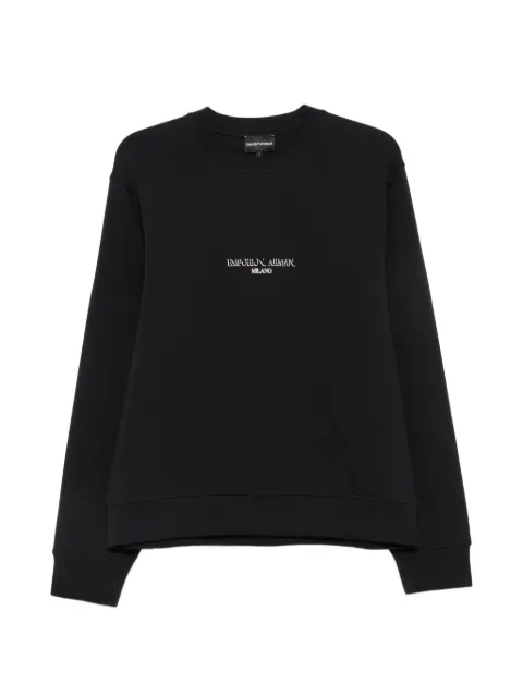 Emporio Armani logo-print cotton sweatshirt