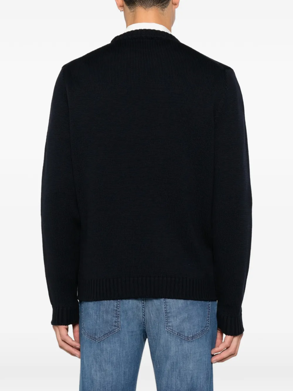 Zanone Trui met ronde hals Blauw