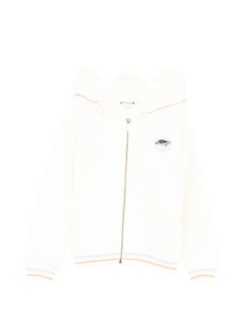 Bonpoint logo-patch zip-up hoodie