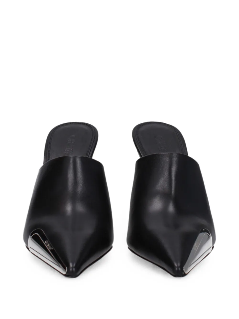 Off-White Leren pumps met metalen afwerking Zwart
