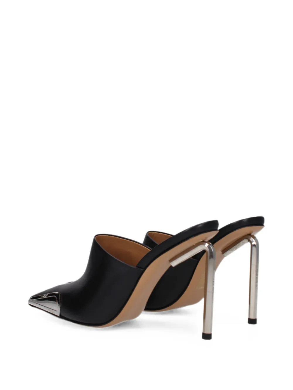 Off-White Leren pumps met metalen afwerking Zwart