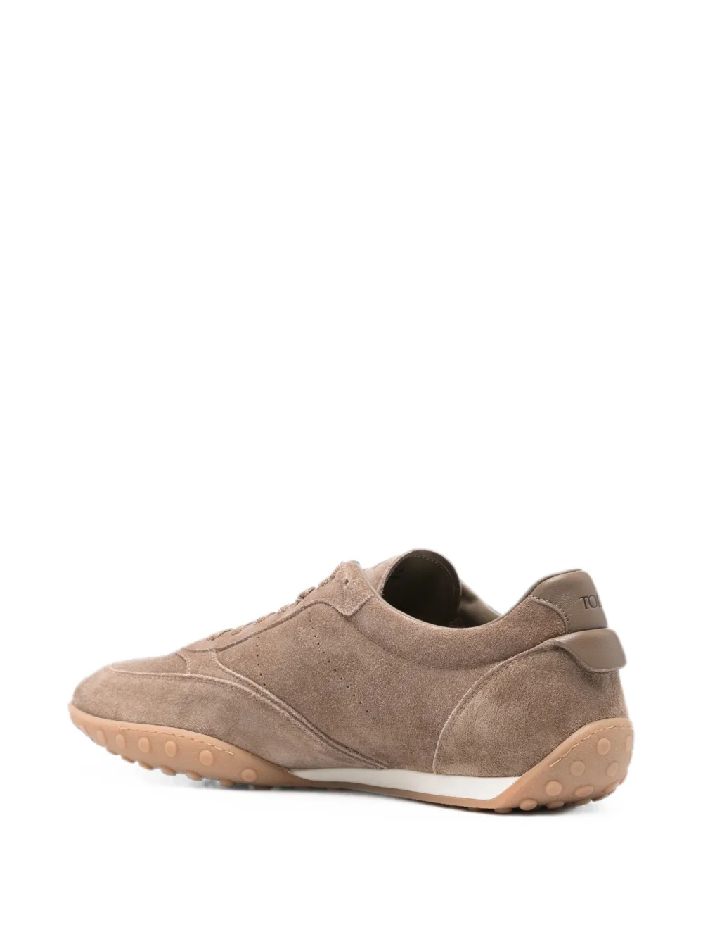 Tod's logo-detail suede sneakers Beige
