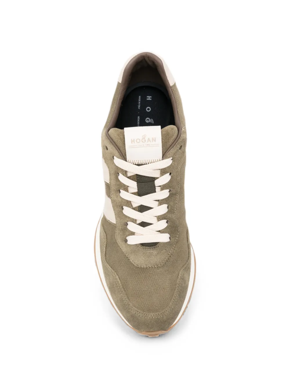 Hogan logo-patch sneakers Groen