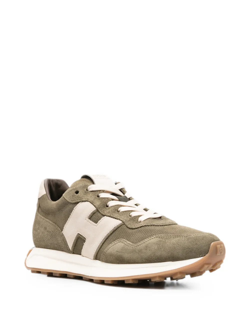 Hogan logo-patch sneakers Groen