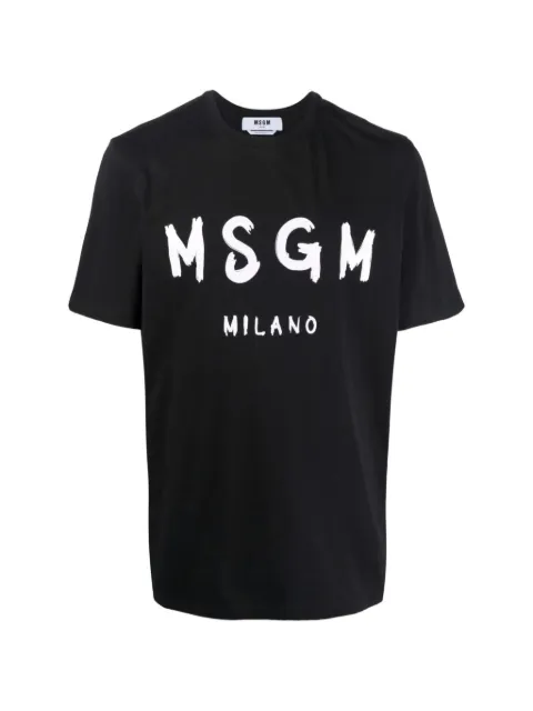MSGM 브러시스트로크 로고 티셔츠
