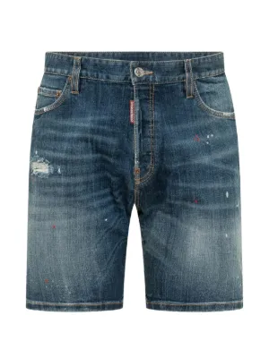 DSQUARED2 paint-splatter Shorts | Blue | FARFETCH