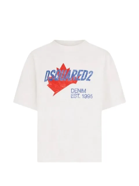 DSQUARED2 Rider logo-print maple-leaf T-shirt