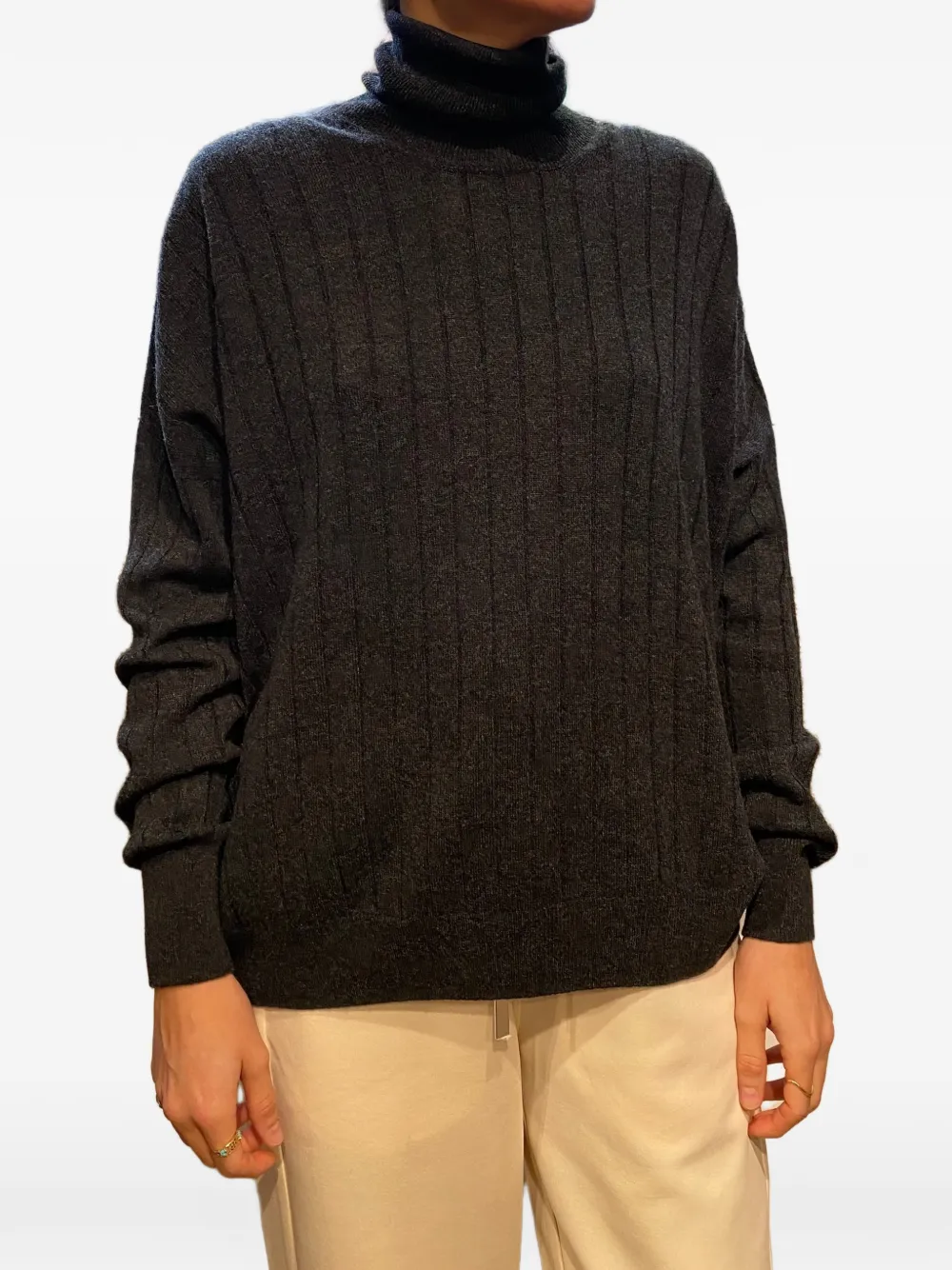 Gran Sasso ribbed-knit roll-neck sweater