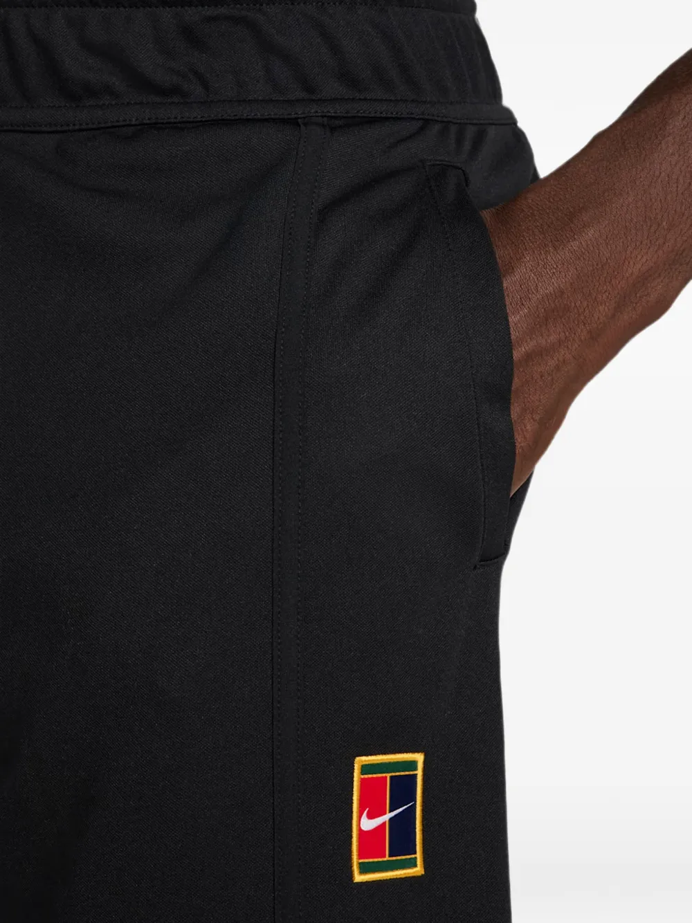 Nike logo-patch performance track pants Zwart