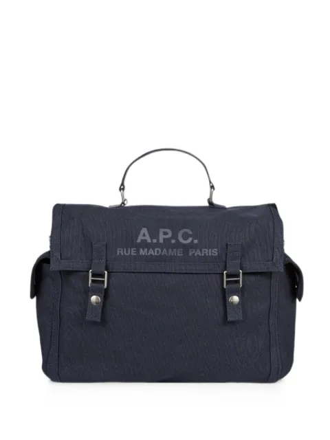 A.P.C. Récupération logo-print messenger bag