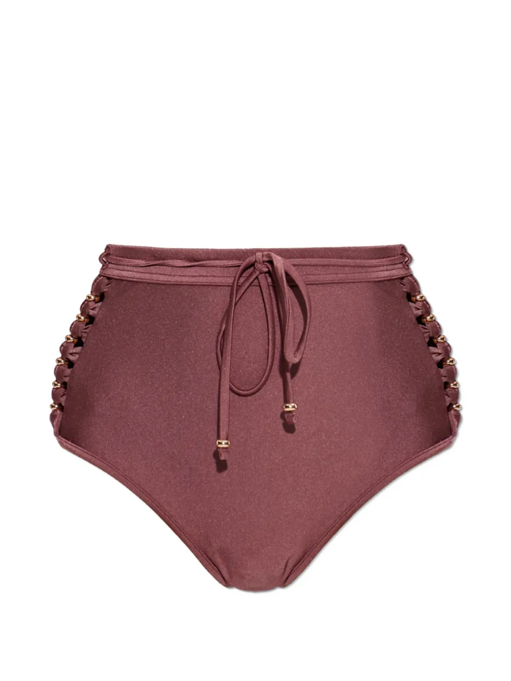 ZIMMERMANN bead-embellished lace-up bikini bottoms - Viola