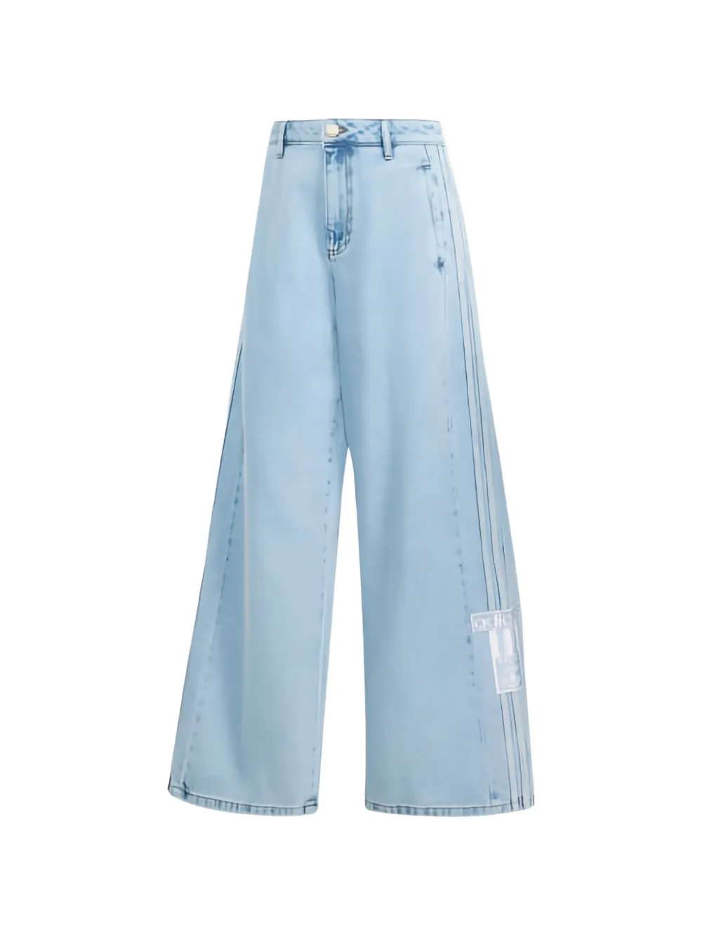 adidas Adibreak jeans met wijde pijpen en logopatch Blauw