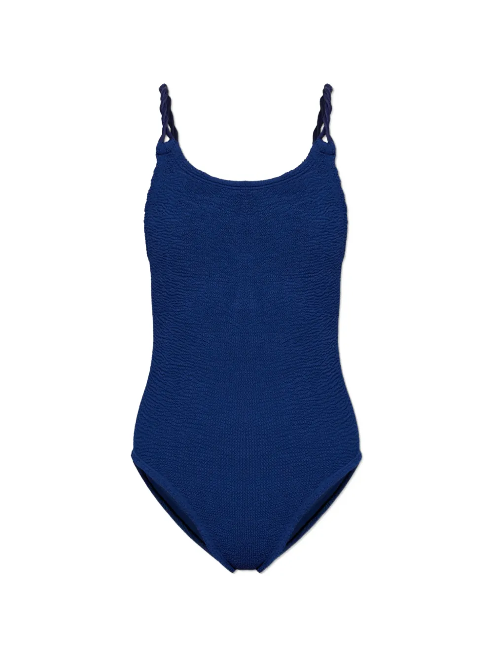 Hunza G Camille crinkle-effect swimsuit - Blu
