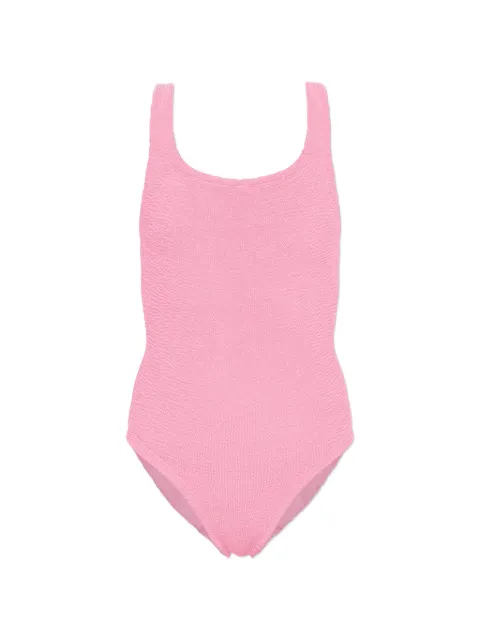 Hunza G Coverage crinkle-effect square-neck swimsuit