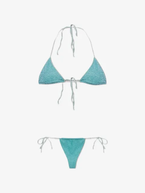 Oséree Lumière lurex-thread triangle bikini