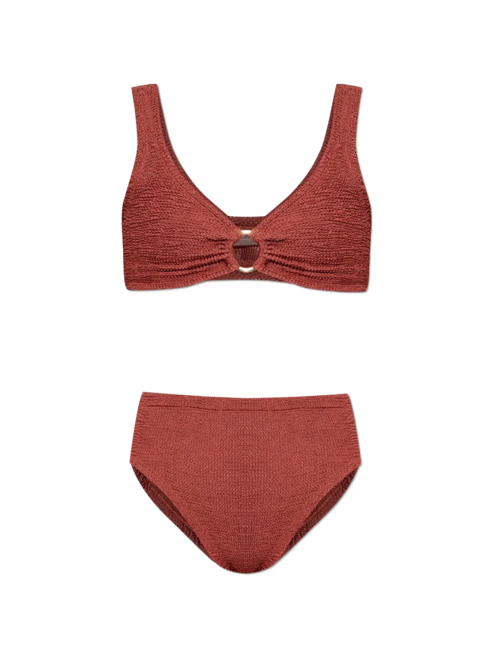 Hunza G Nadine crinkle-effect bikini - Rosso