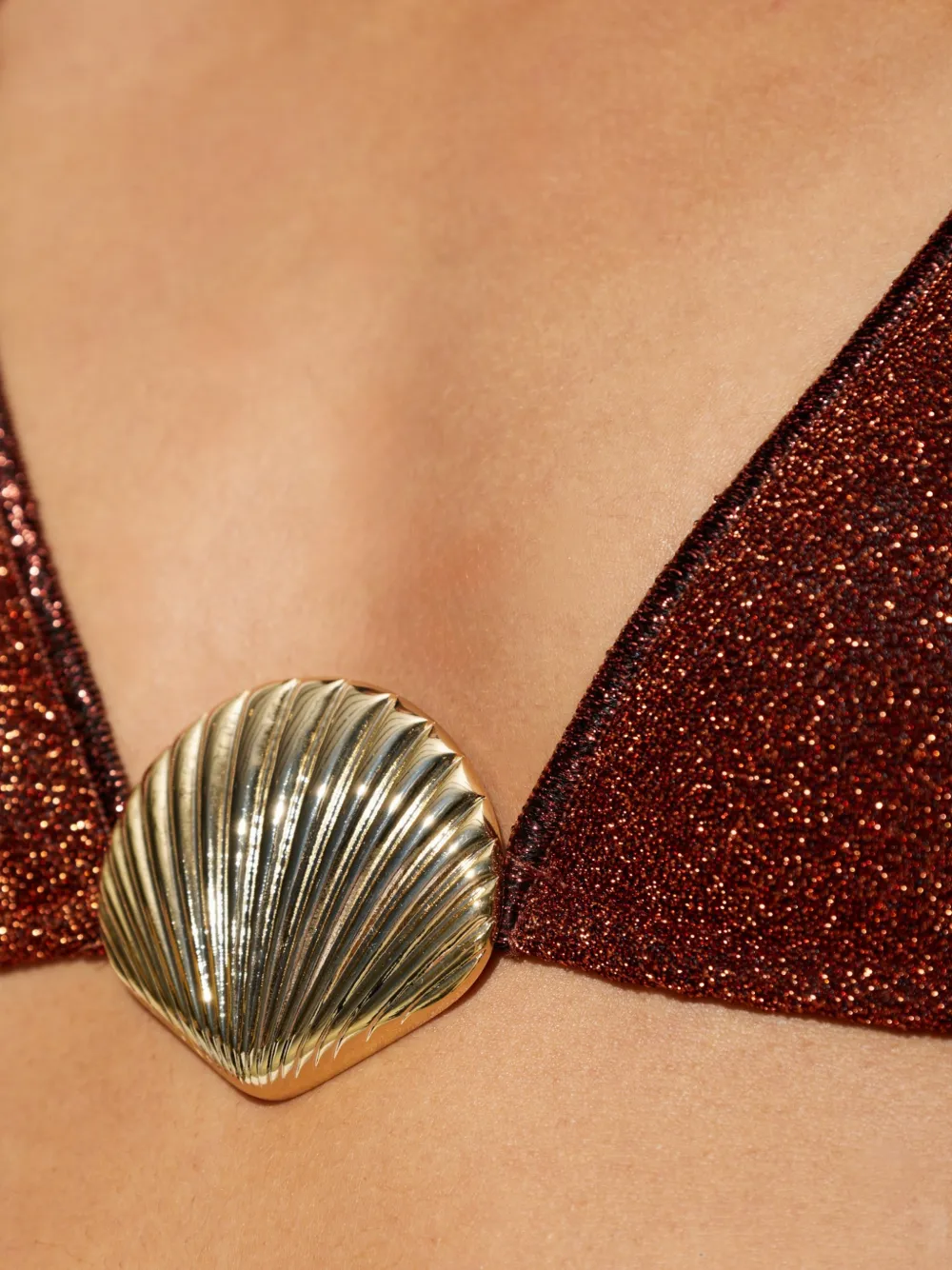 Oséree Lumière Shell bikini Bruin