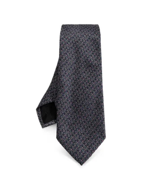 Ferragamo Gancini-pattern silk tie