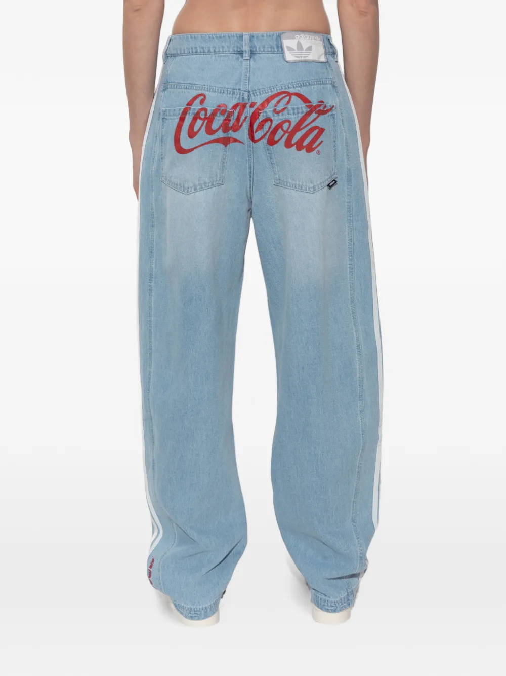 adidas x Coca-Cola GFX Banana Pants side-stripe panelled jeans Blauw