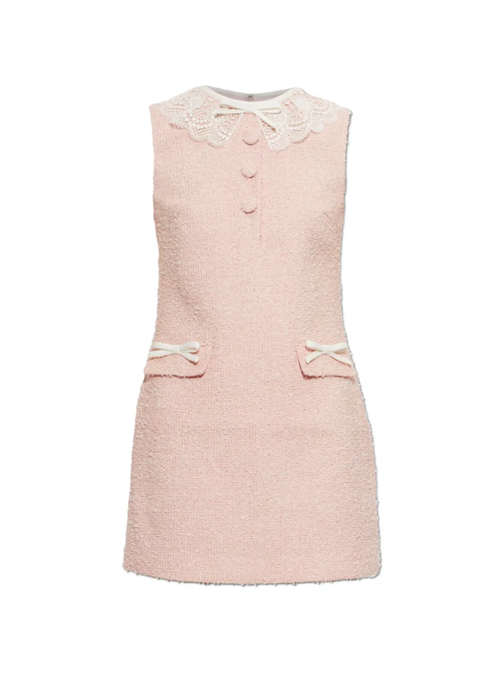 Self-Portrait sequin-embellished lace-collar mini dress - Rosa