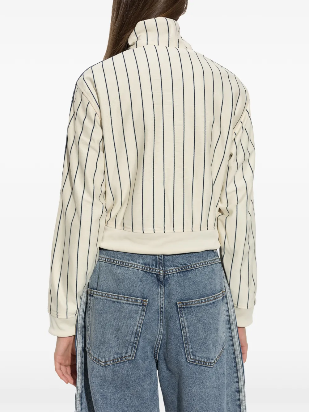 adidas reversible pinstriped bomber jacket Beige