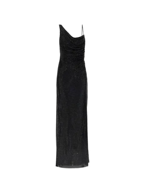Self-Portrait rhinestone-embellished draped maxi dress