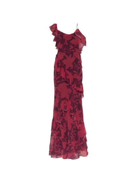 Self-Portrait floral-print ruffled-details maxi dress