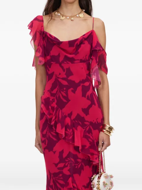 Self-Portrait floral ruffle maxi dress