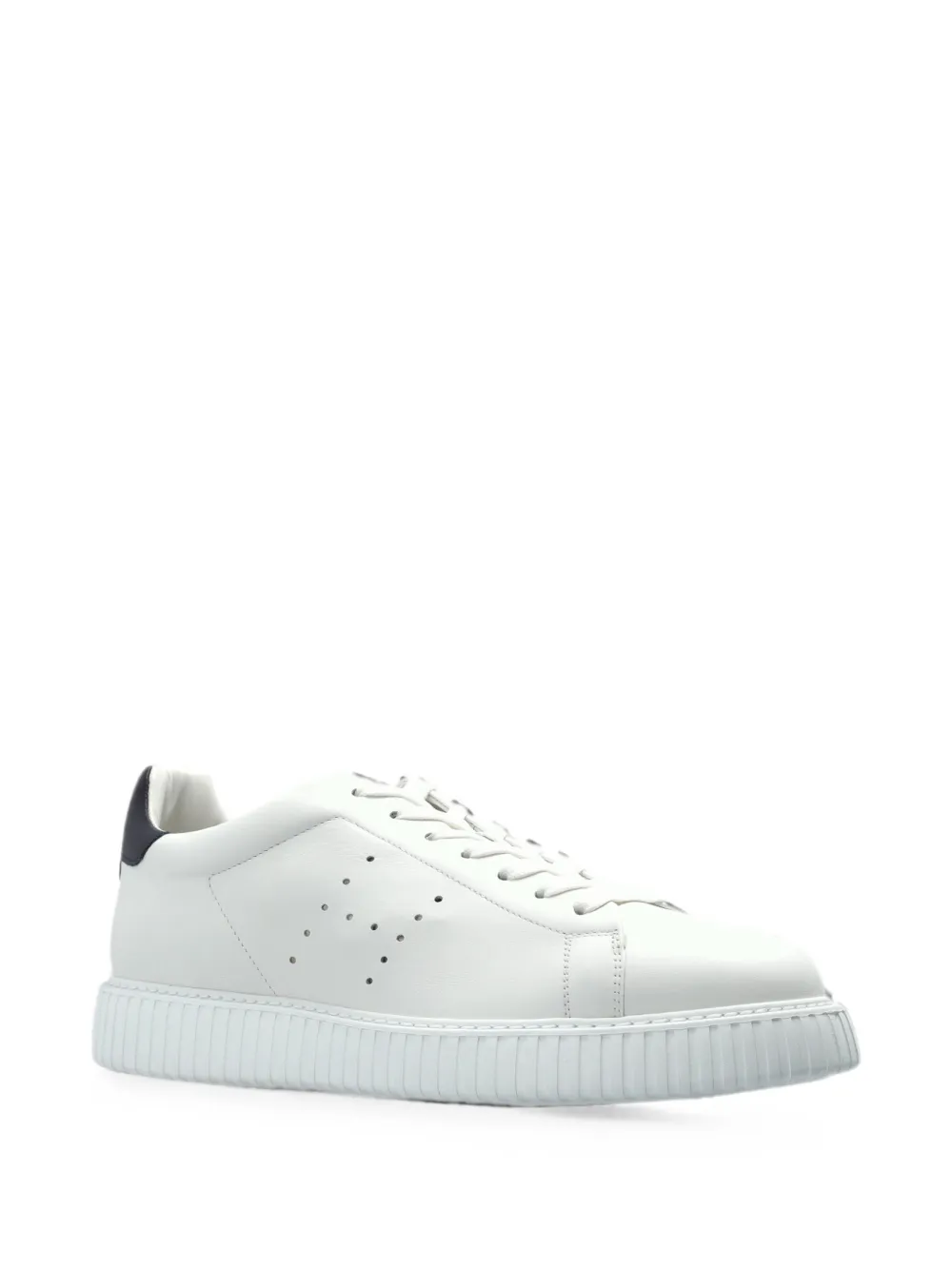 Hogan Leren sneakers met geperforeerde details Wit