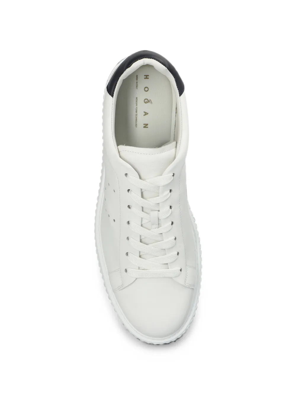 Hogan Leren sneakers met geperforeerde details Wit