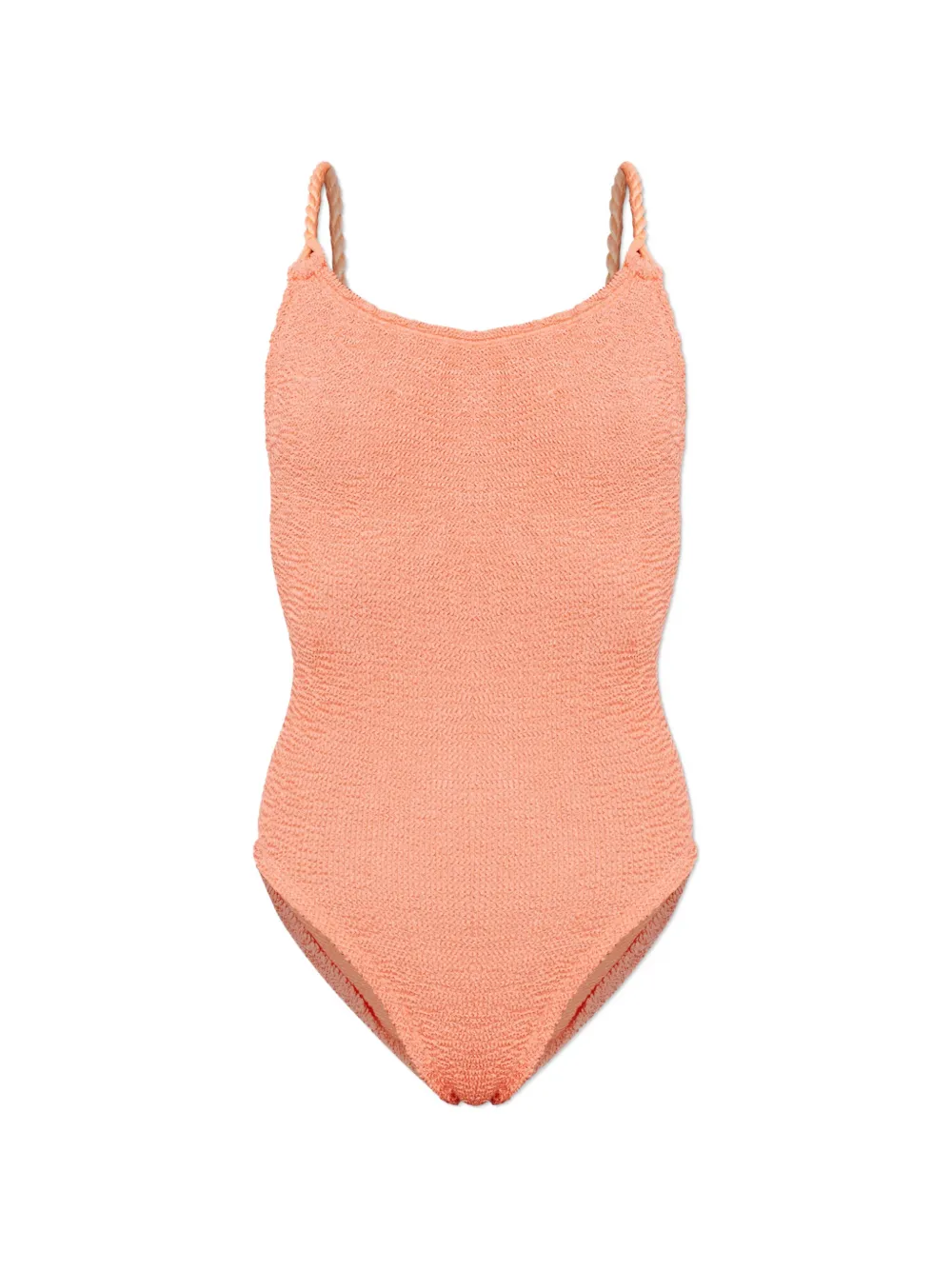 Hunza G Camille crinkle-effect swimsuit - Arancione