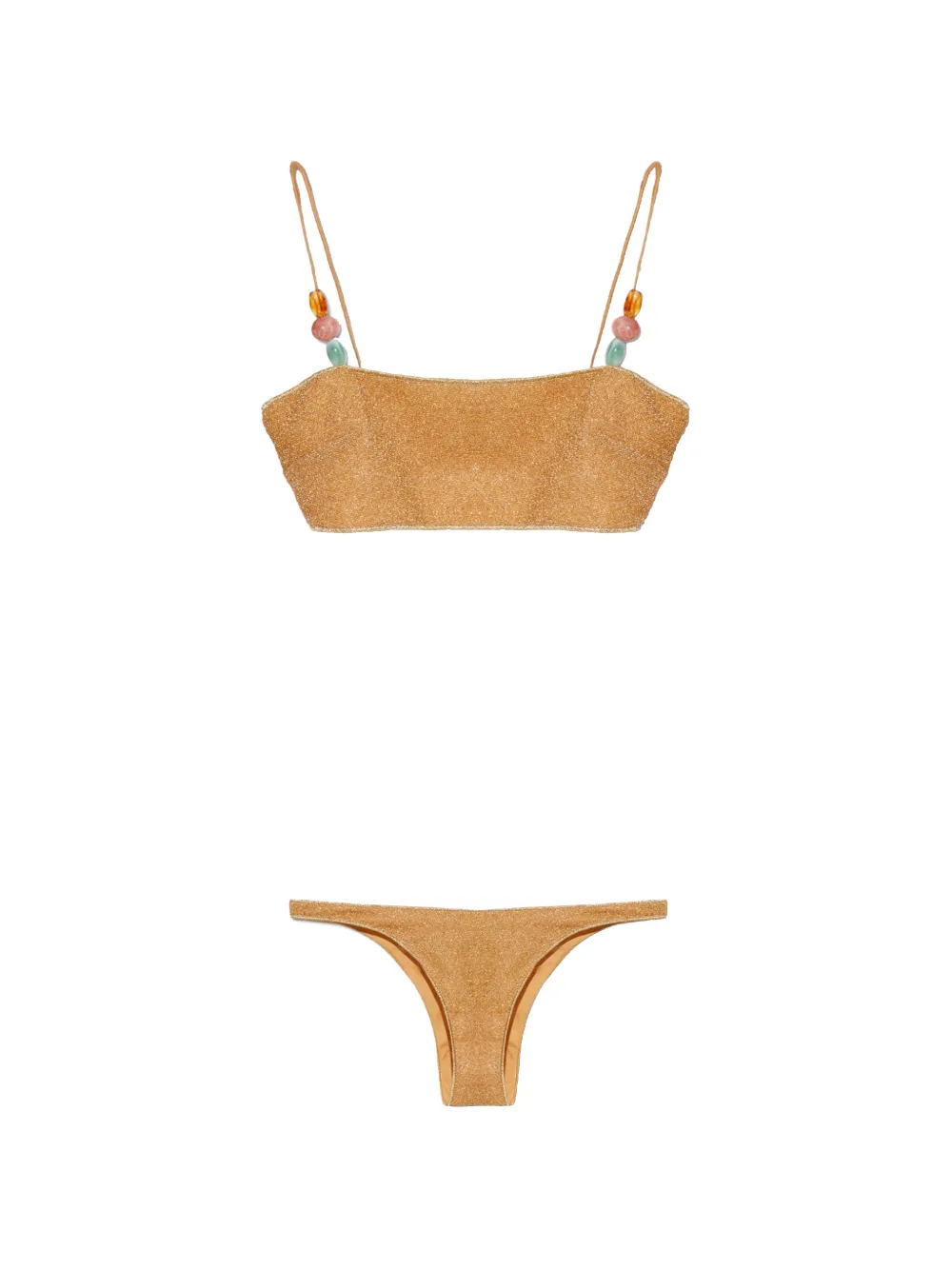 Oséree bead-embellished bikini - Marrone