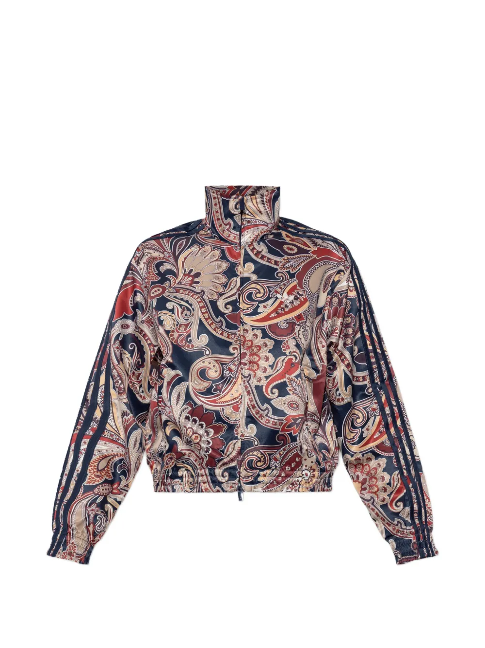 adidas paisley-print stand-up collar jacket - Blu