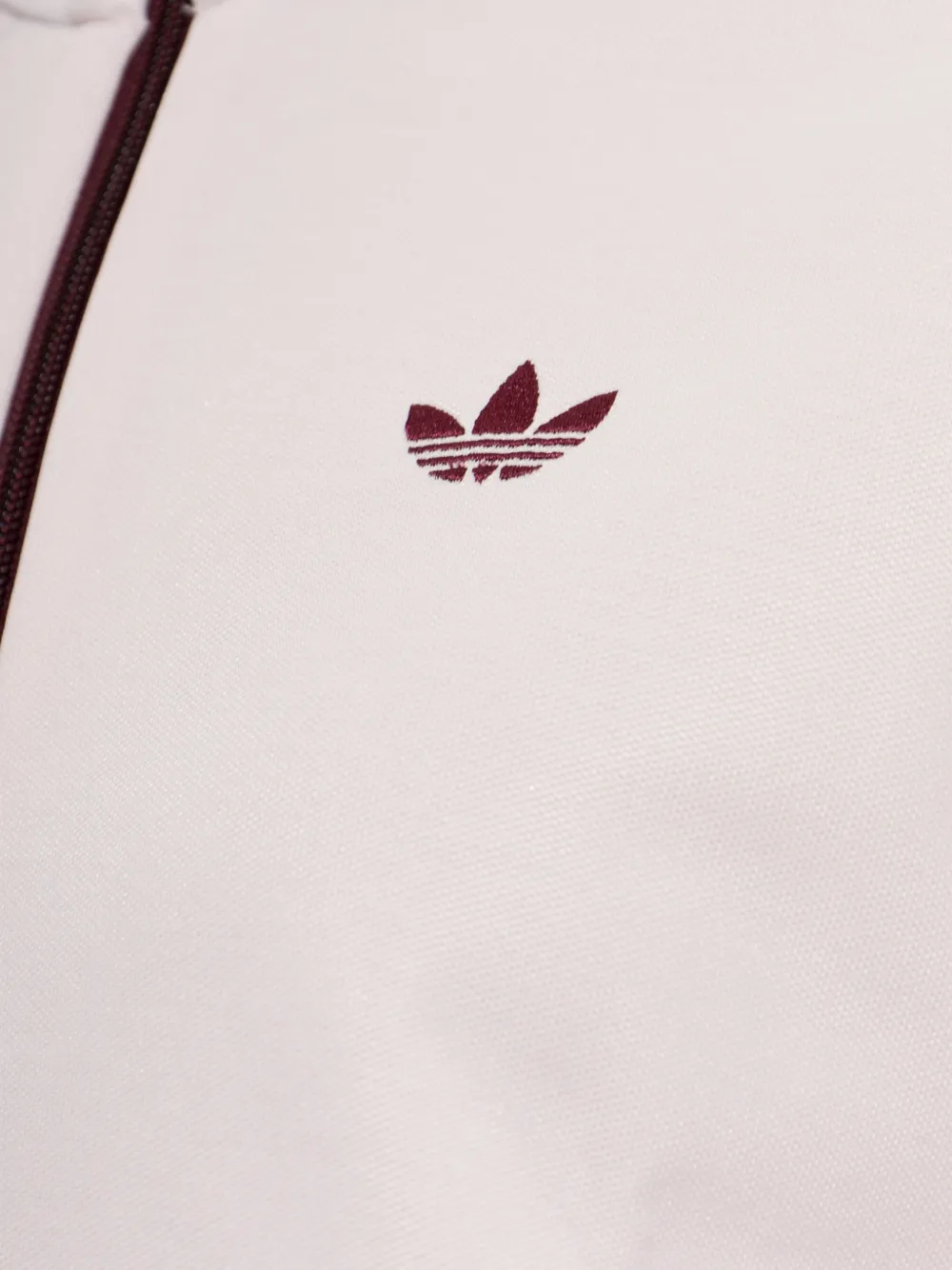 adidas logo-embroidered side-stripe jacket Roze