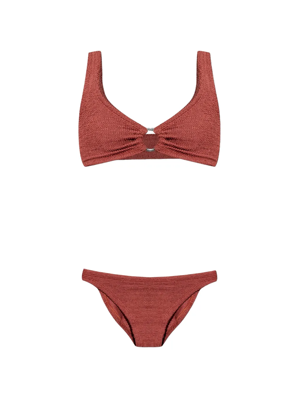 Hunza G Julia crinkle-effect bikini - Rosso
