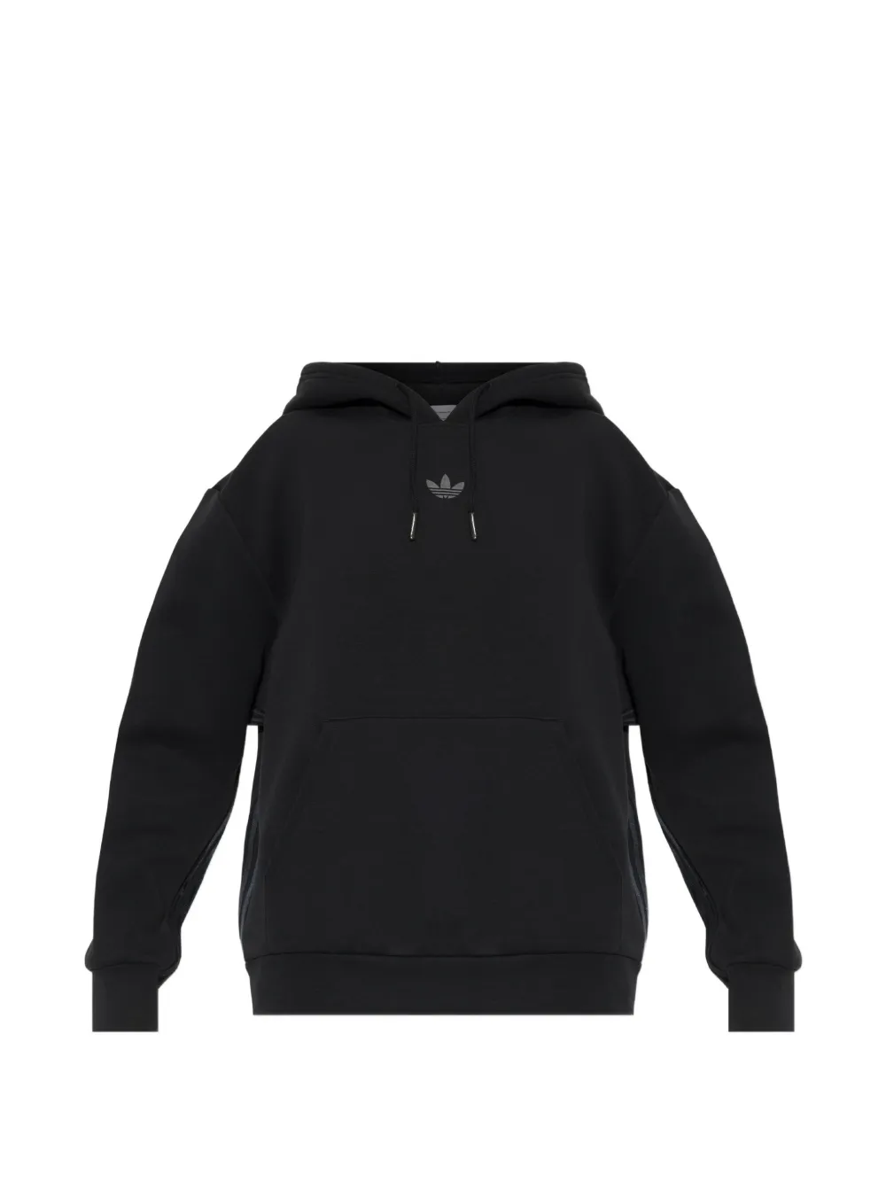 adidas logo-print drawstring hoodie - Schwarz