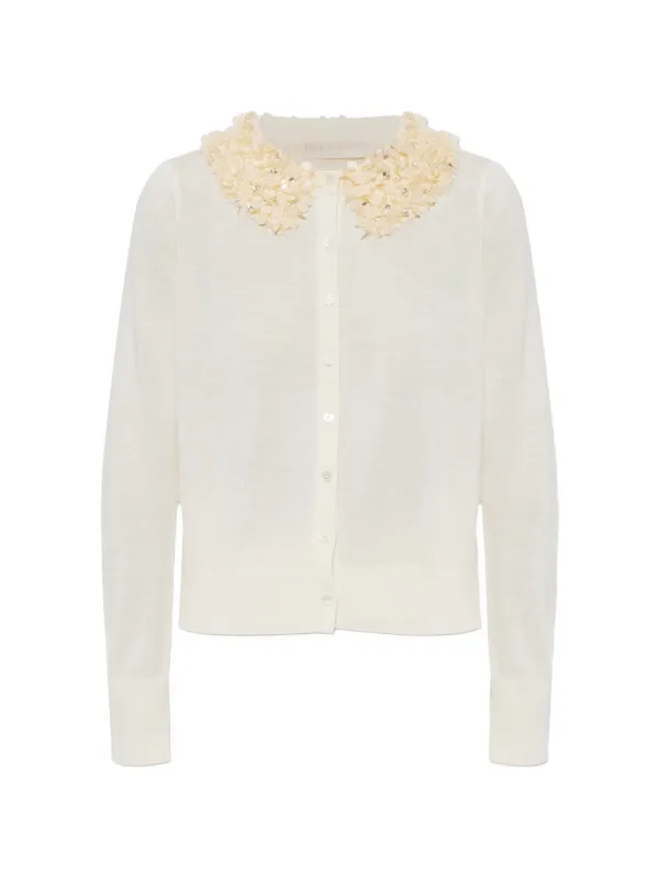 Ulla Johnson Anna Sequin-embellished Cardigan in Neutrals