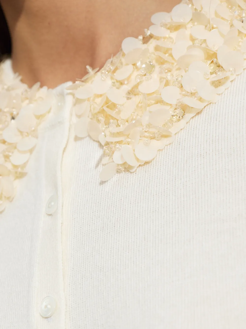 Ulla Johnson Anna vest met pailletten Beige