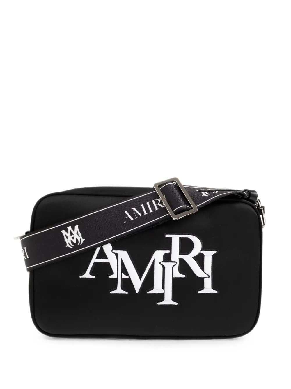 AMIRI Staggered logo-embroidered messenger bag - Nero