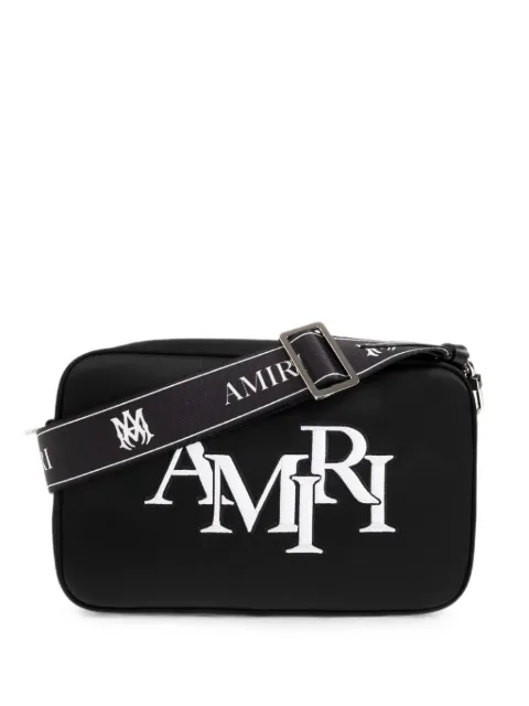 AMIRI Staggered logo-embroidered messenger bag