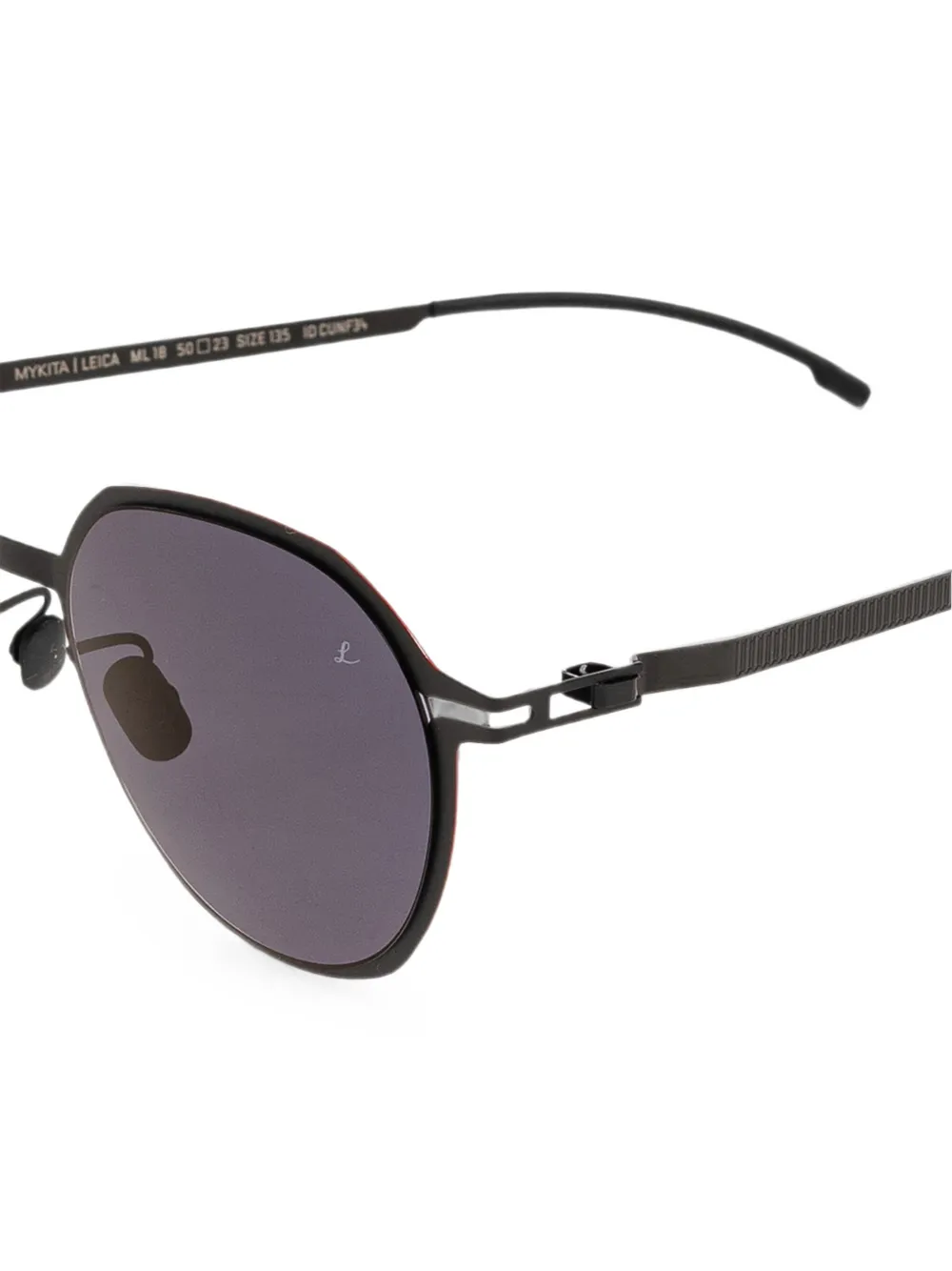 Mykita ML18 zonnebril met geometrisch montuur Zwart