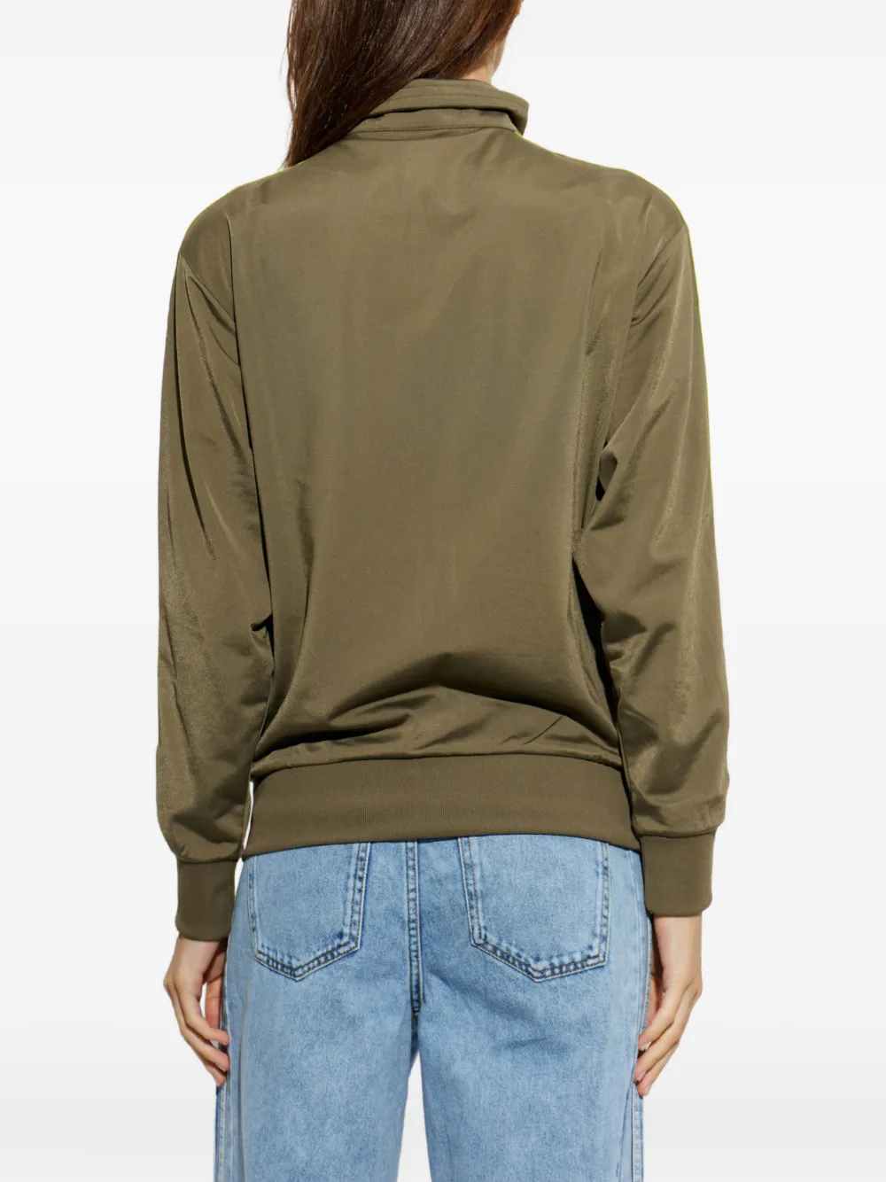 adidas stripe-detail logo jacket Groen