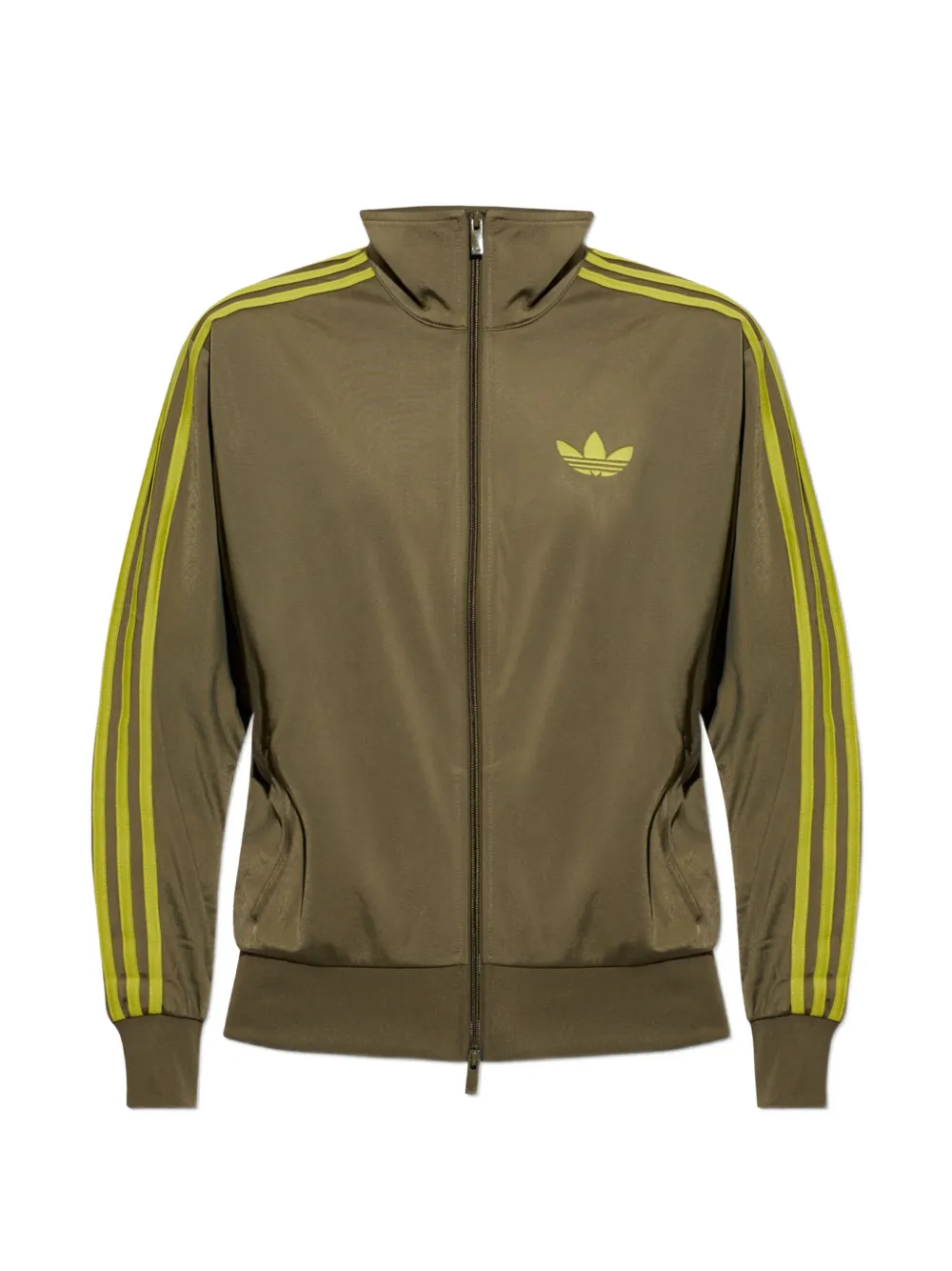 adidas stripe-detail logo jacket - Verde