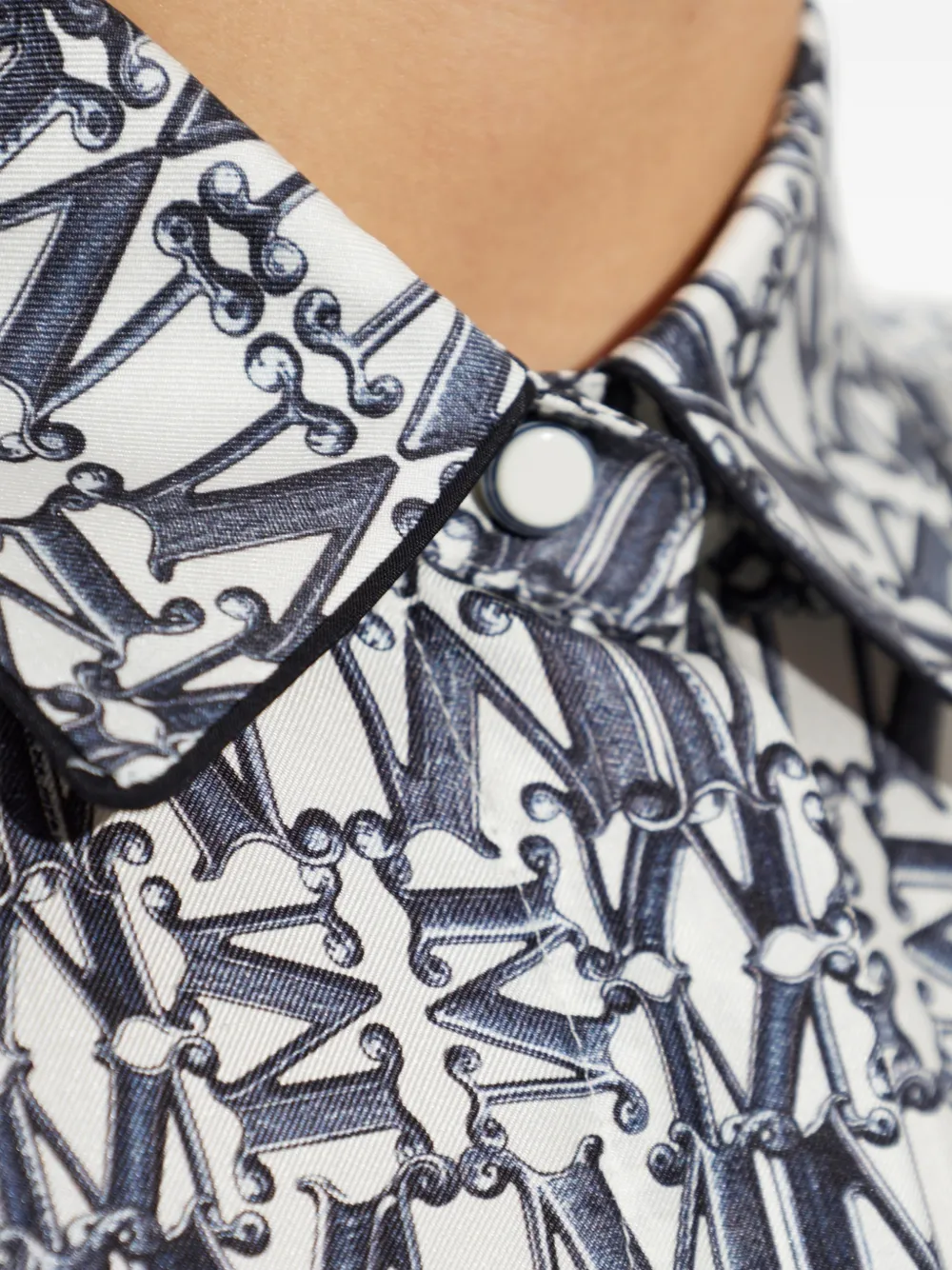 Max Mara Faraone midi-blousejurk met logoprint Wit