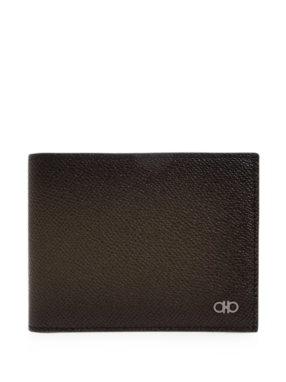 Ferragamo Gancini grained leather wallet - Marrone