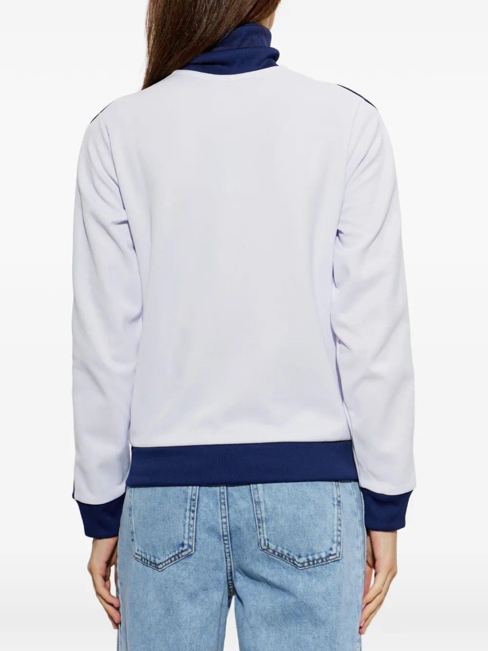 adidas logo-embroidered zip-up sweatshirt Wit