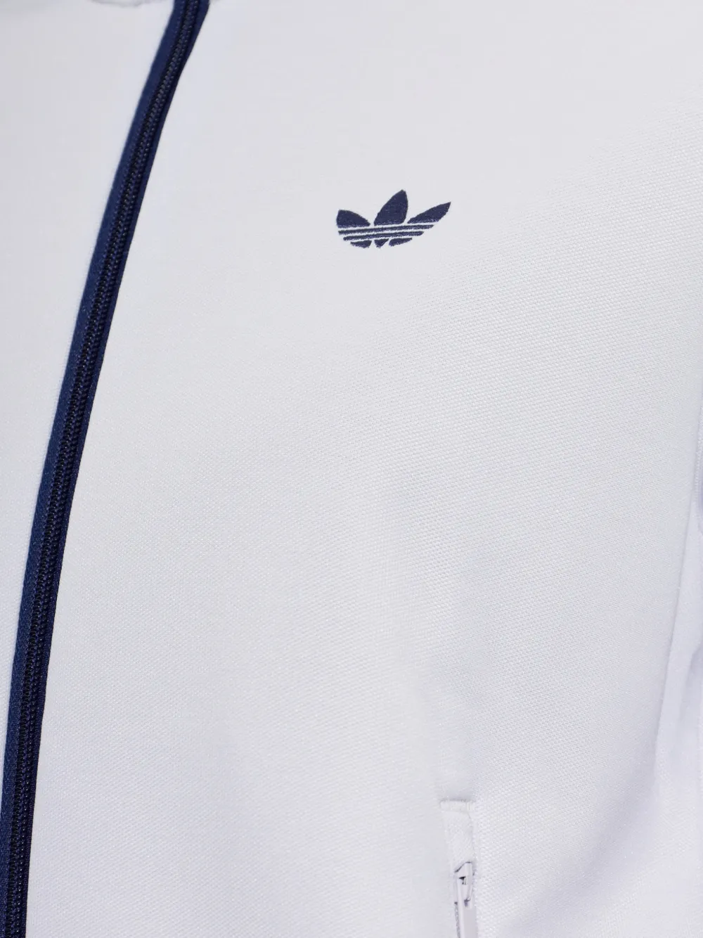 adidas logo-embroidered zip-up sweatshirt Wit