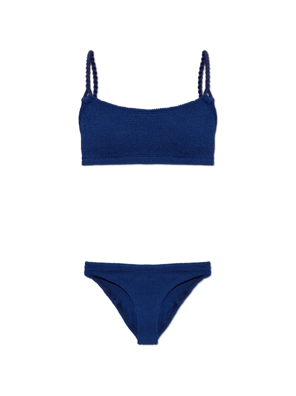 Hunza G Phoebe crinkle-effect bikini - Blu