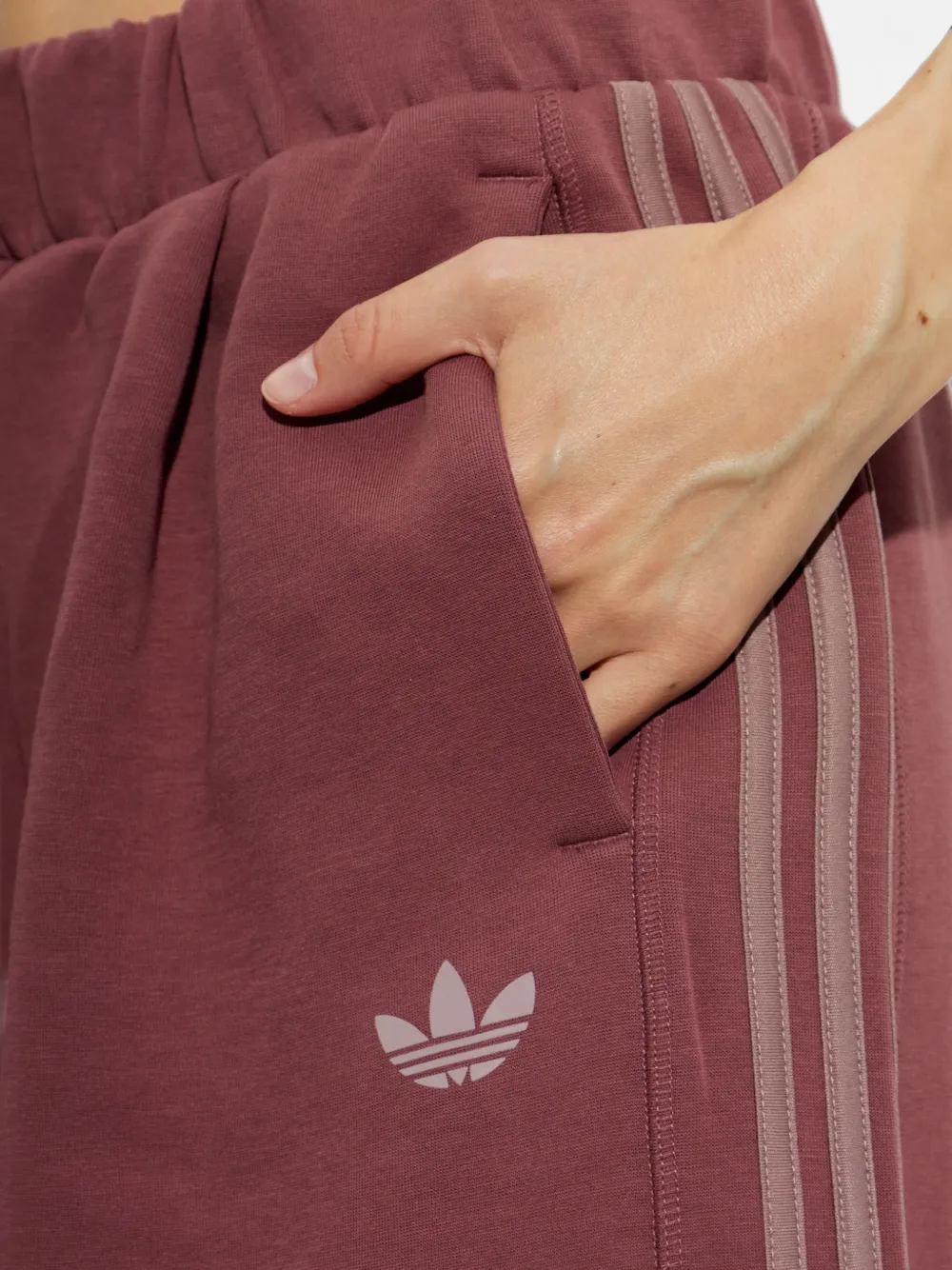 adidas SST 2.0 logo-print wide-leg track pants Rood